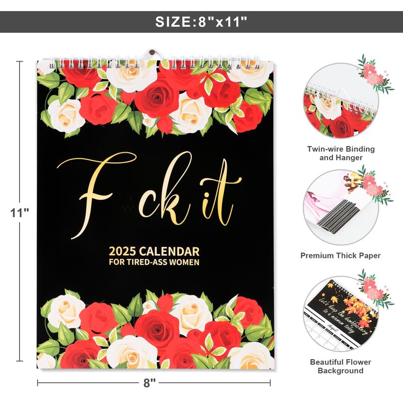 New 2025 Calendar with Fun Quotes and Planner