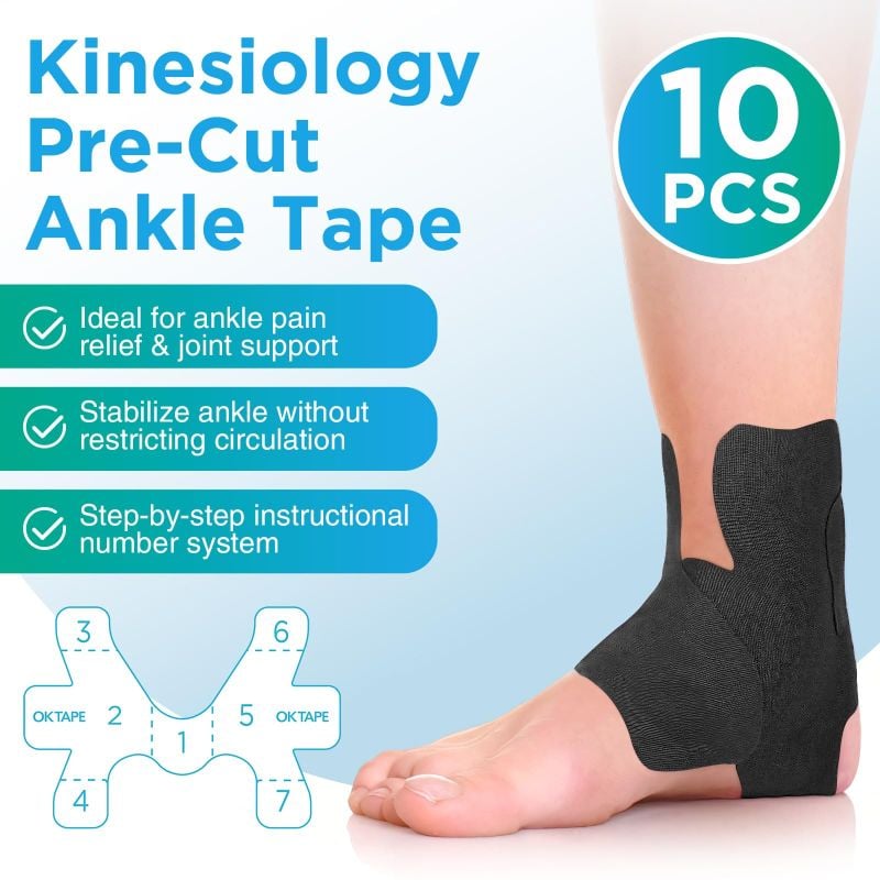 Precut Kinesiology Tape for Ankle