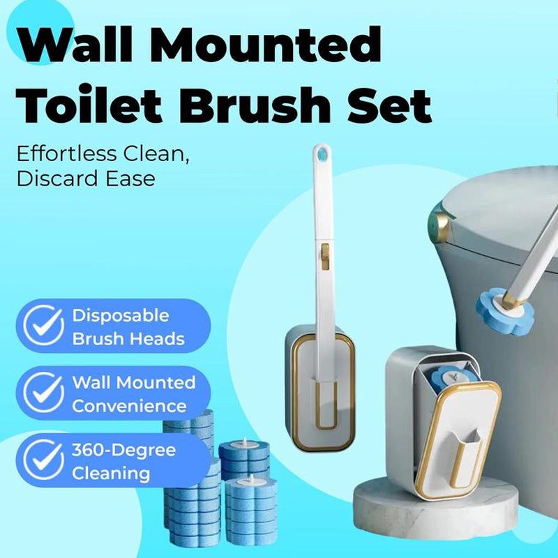 Wall-Mounted Toilet Brush Set