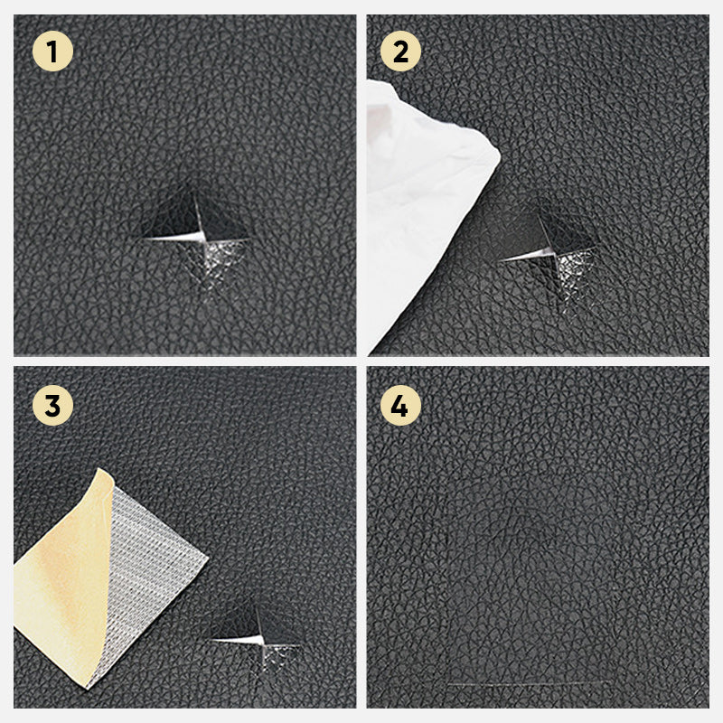 Self-adhesive leather refinisher