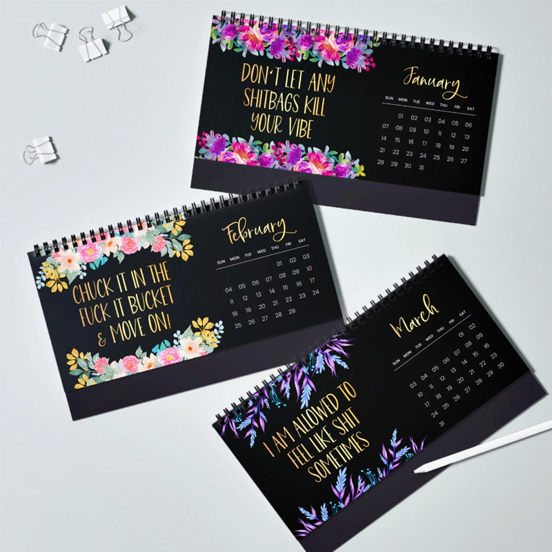 New 2025 Calendar with Fun Quotes and Planner