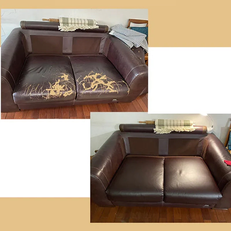 Self-adhesive leather refinisher