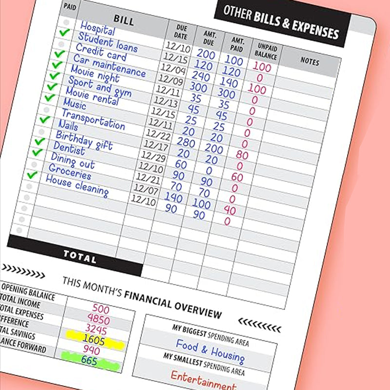 Payment Record Keeping Book