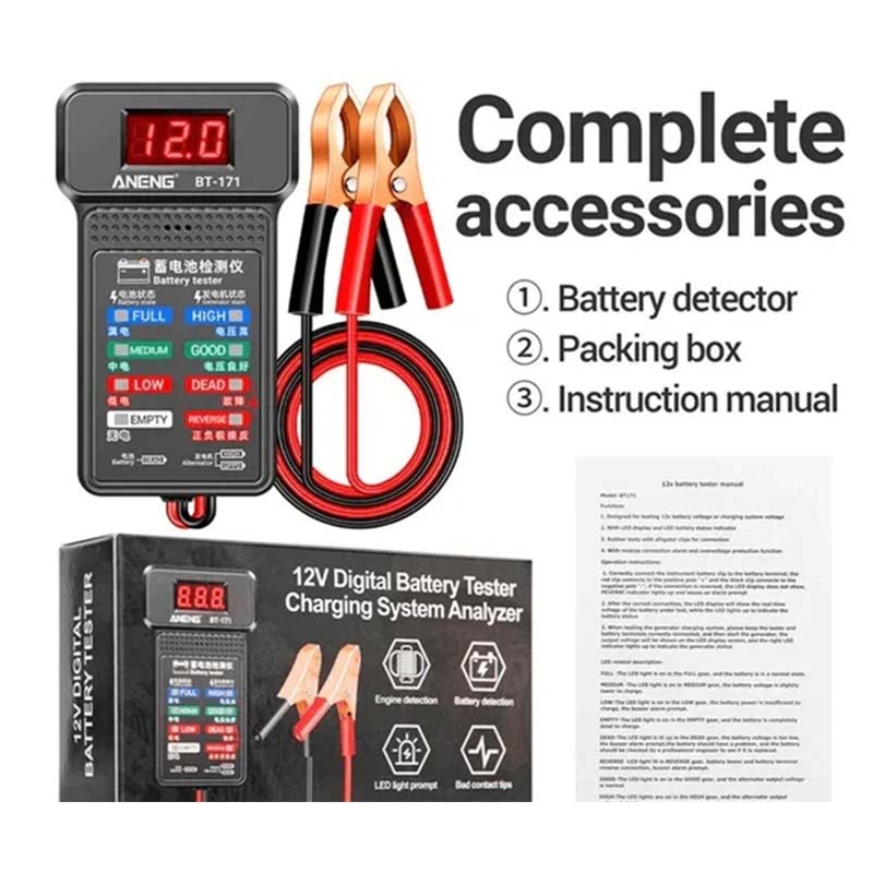 Multi-function Car 12V Battery Tester