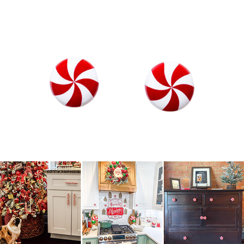 Christmas Peppermint Knob Button Cover