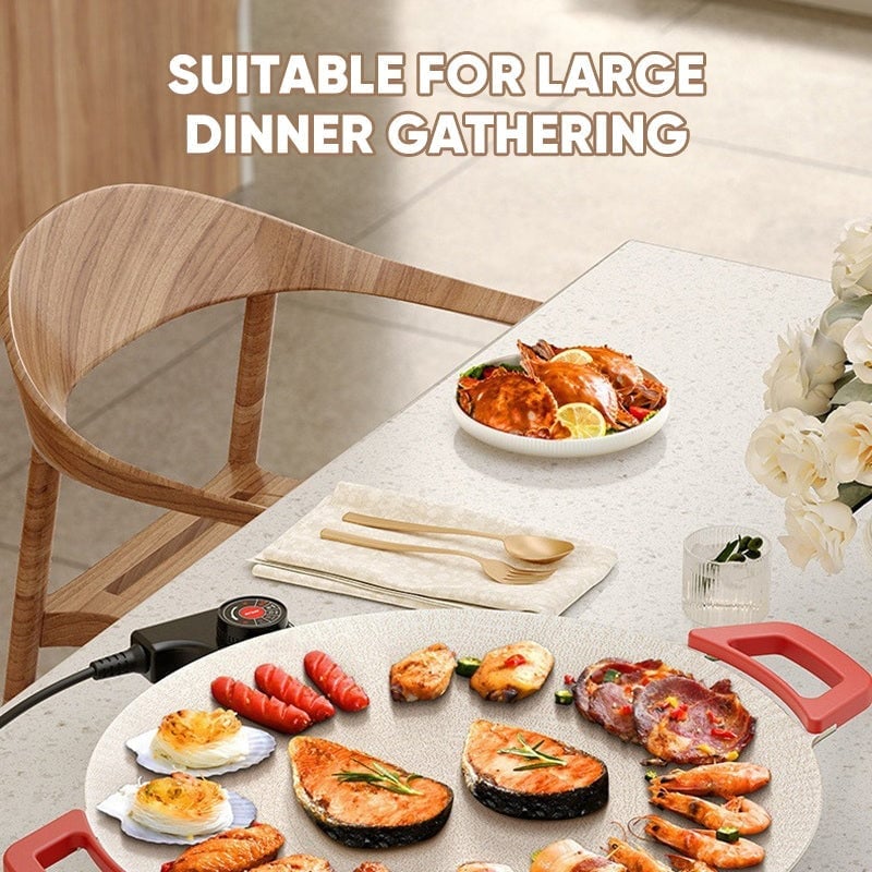 Non-Stick Electric BBQ Grill with Temperature Control