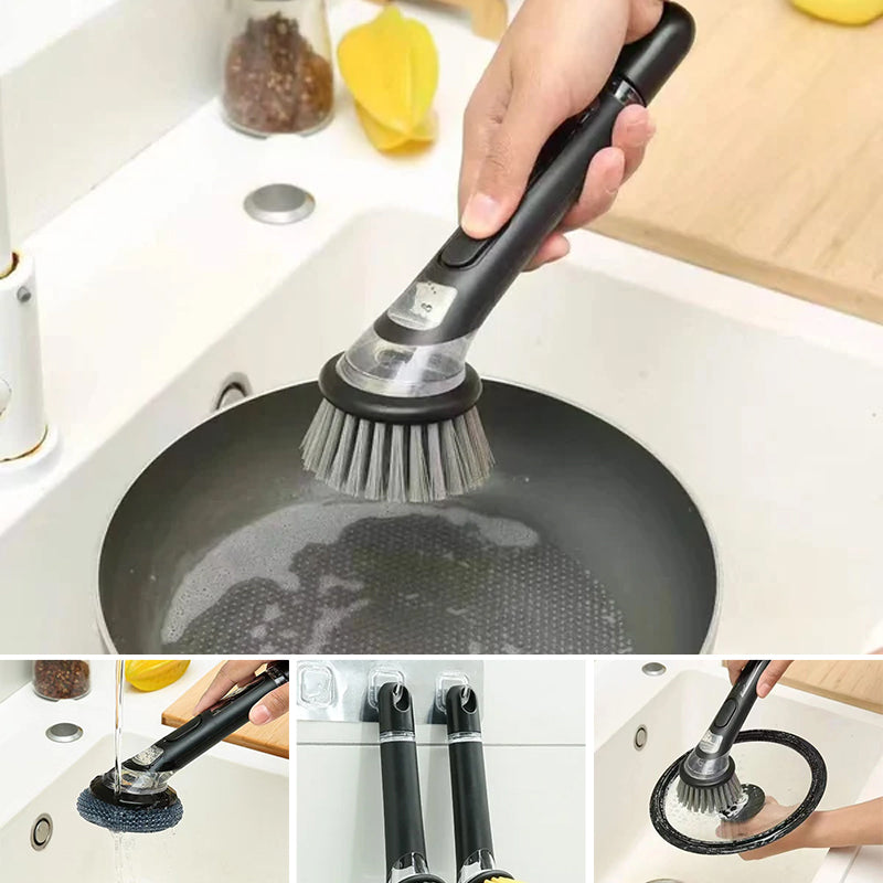 Multifunctional Long Handle Pressing Cleaning Brush