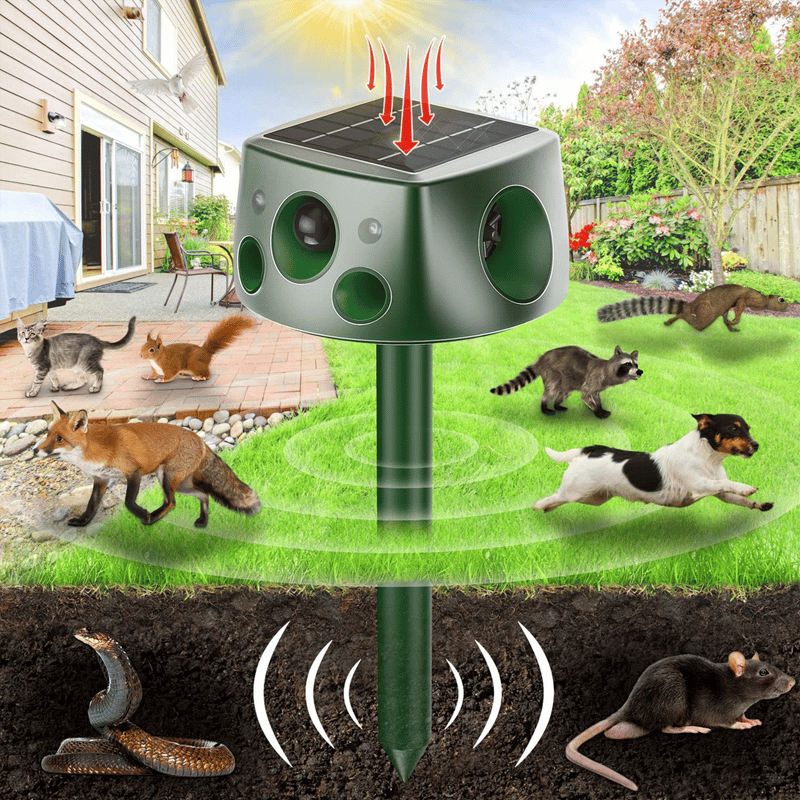 Ultrasonic Solar Animal Repeller