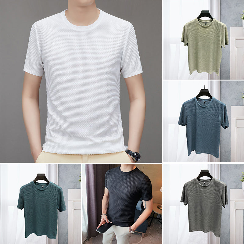 Men's Mesh Ice Silk Short-Sleeved T-Shirt