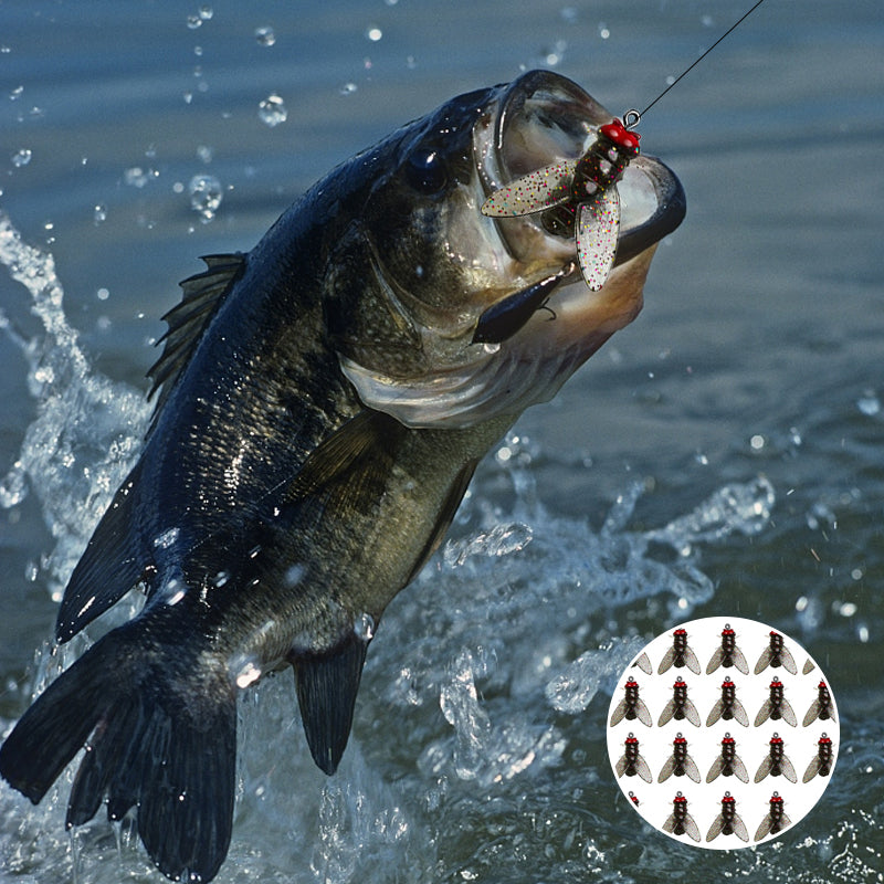 20 Pcs Bionic Fly Fishing Bait Set | Small Colored Fly Hooks | Plastic Swimbaits