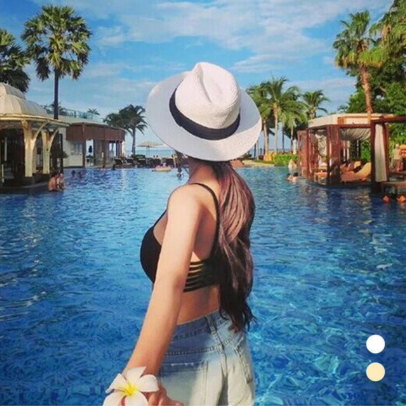 Unisex Classic Panama Hat-Delicate Hand Knitting