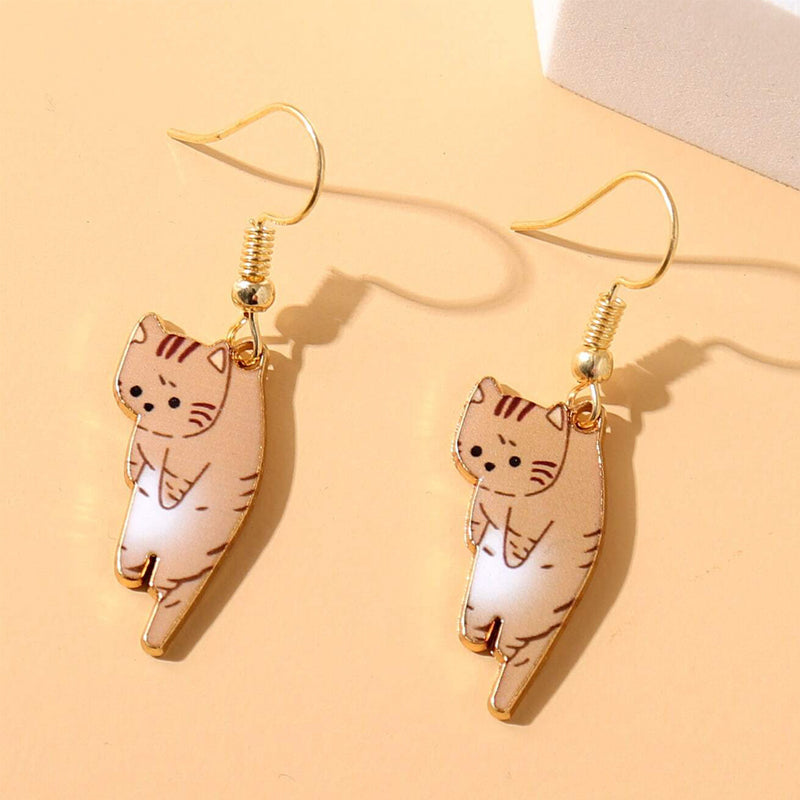 Dangling Cat Earrings