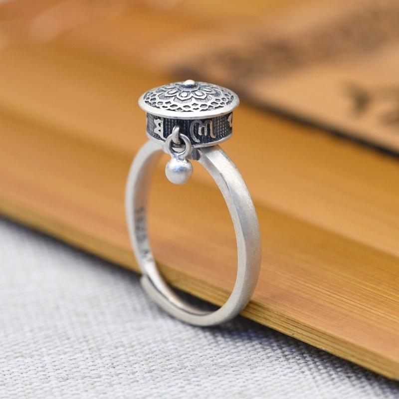 Buddhist Tibetan Prayer Wheel Ring