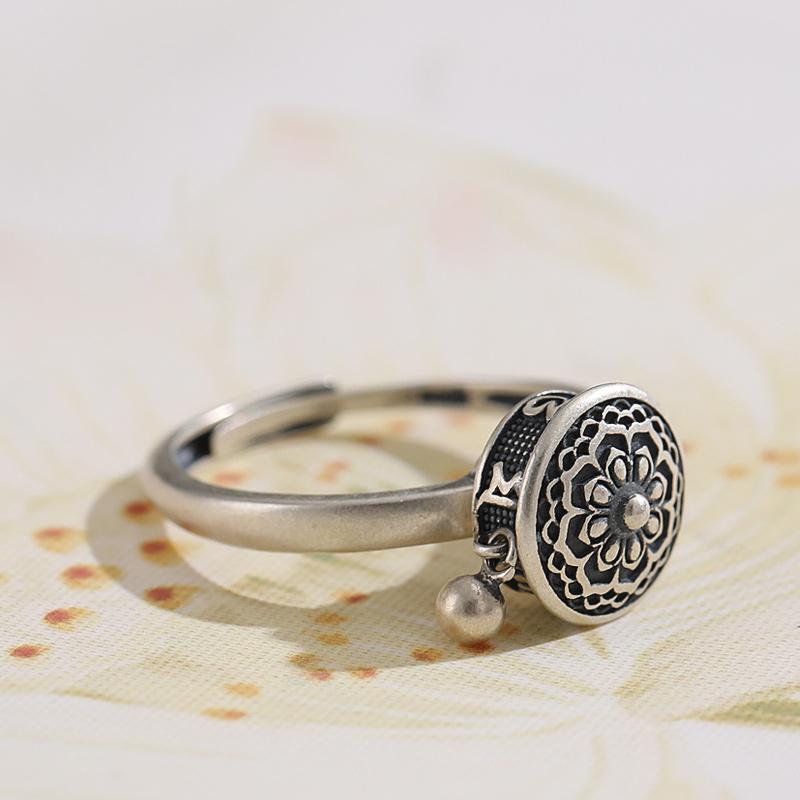 Buddhist Tibetan Prayer Wheel Ring