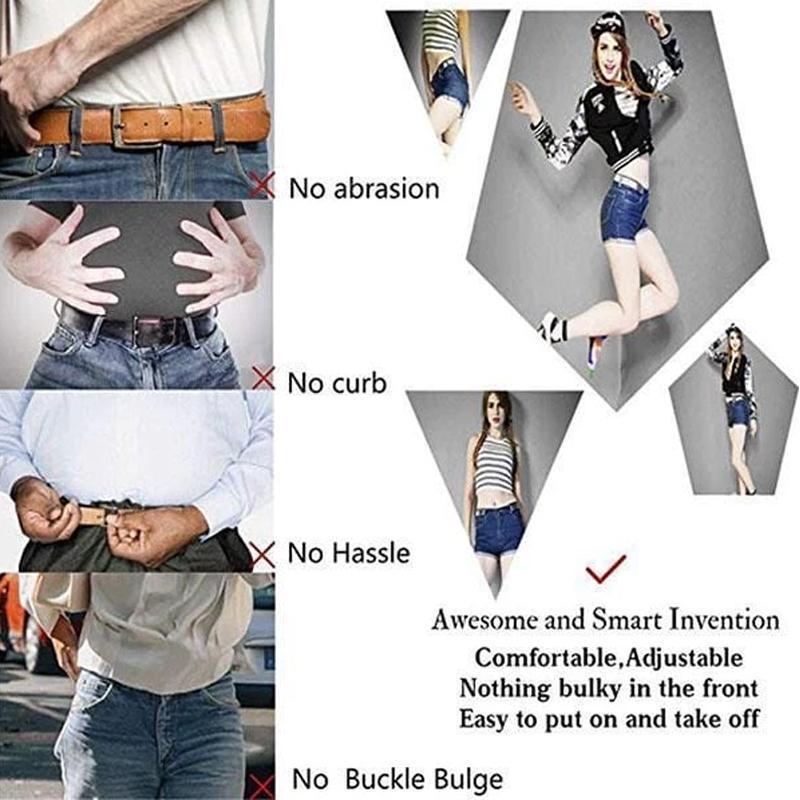 Lifesparkingā¢Buckle-free Invisible Elastic Waist Belts