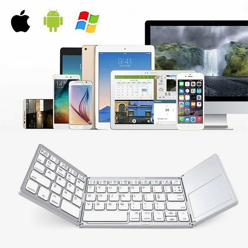Wireless Foldable Keyboard with Touchpad