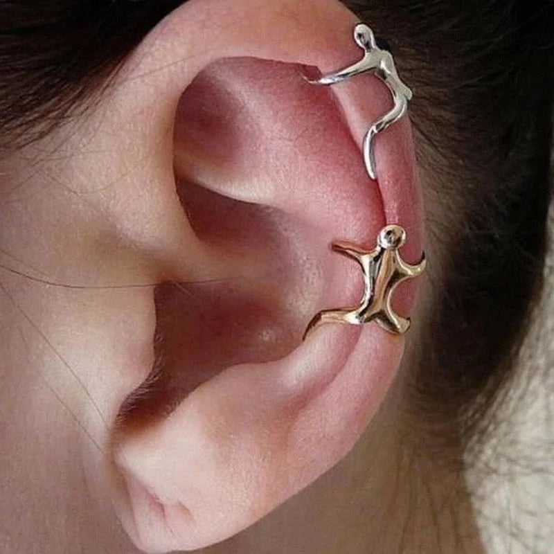 Climbing Figure Ear Cuff