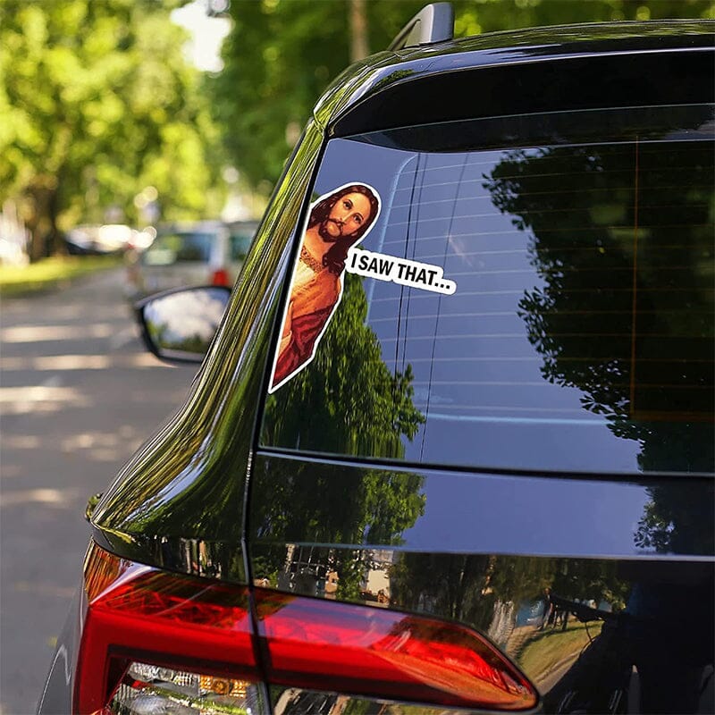 Jesus "I Saw That" Funny Sticker