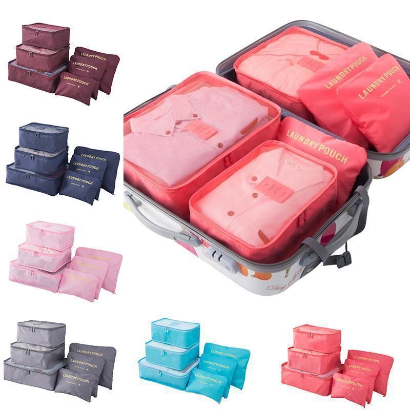 6 Pieces Portable Luggage Packing Cubes