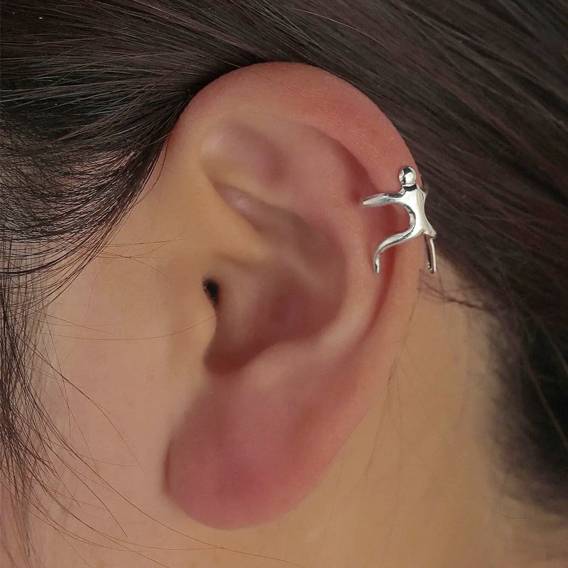 Climbing Figure Ear Cuff