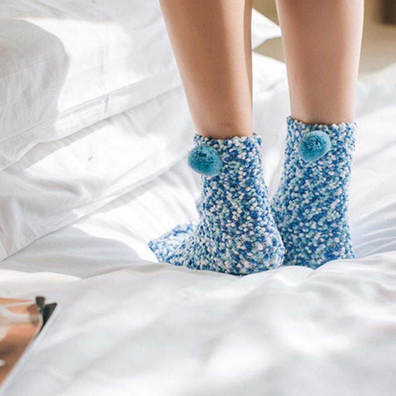 🎅EARLY Christmas SALE-❄Cute Winter Cupcake fluffy comfy Slippers Socks🧦
