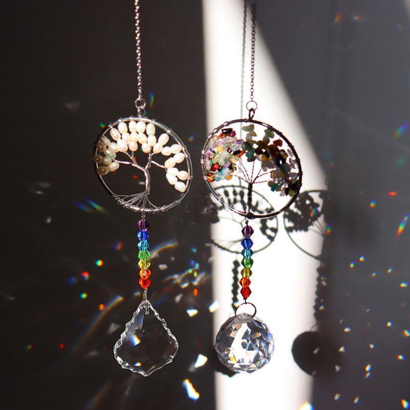 Lifesparking Crystal Wind Chime Tree Of Life Suncatcher