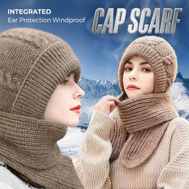 Integrated Ear Protection Windproof Cap Scarf