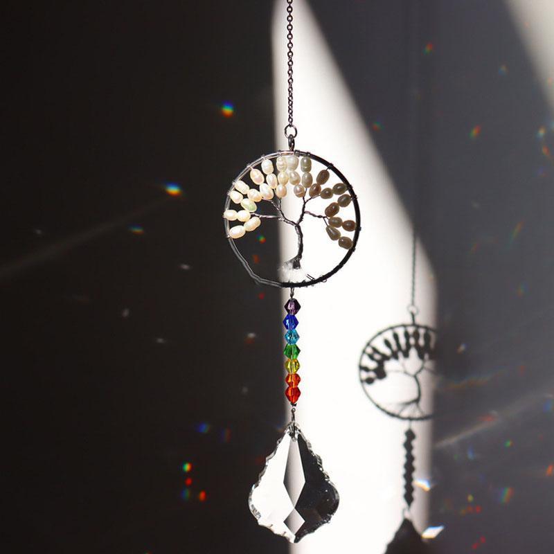 Lifesparking Crystal Wind Chime Tree Of Life Suncatcher