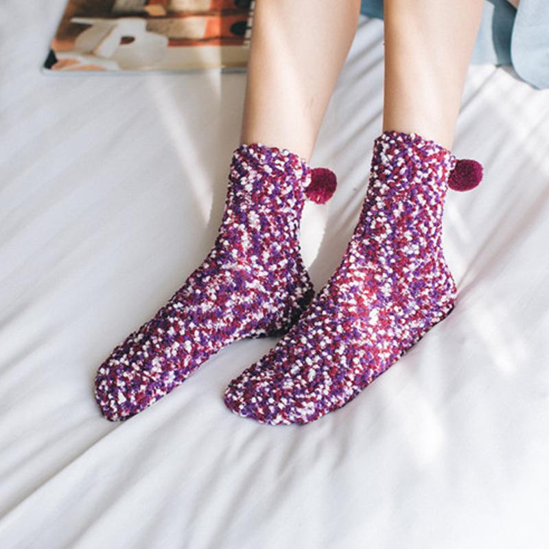 🎅EARLY Christmas SALE-❄Cute Winter Cupcake fluffy comfy Slippers Socks🧦