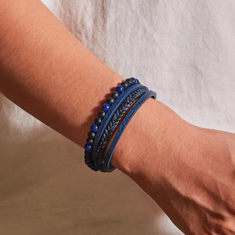 Natural Obsidian Magnetic Buckle Bracelet