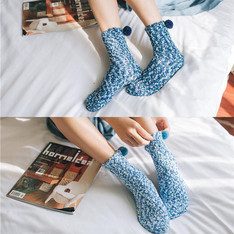 🎅EARLY Christmas SALE-❄Cute Winter Cupcake fluffy comfy Slippers Socks🧦