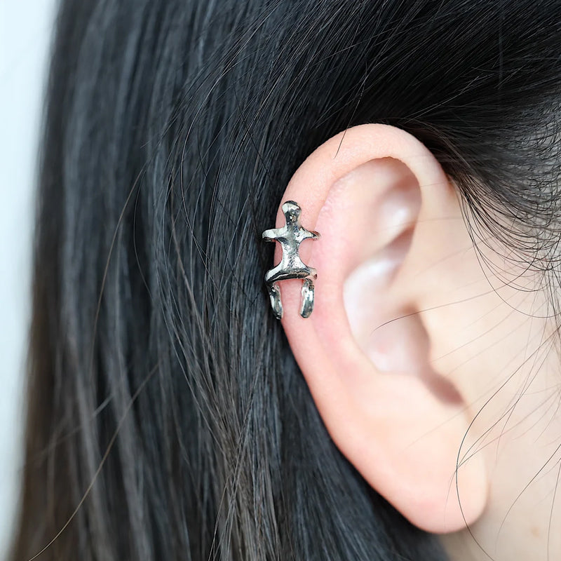 Climbing Figure Ear Cuff