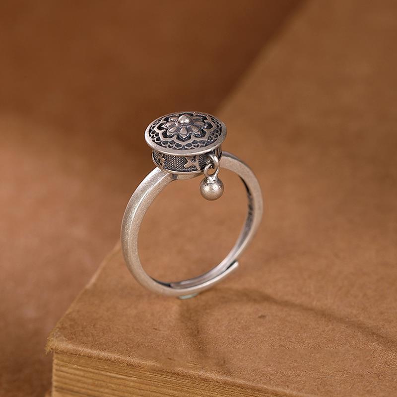 Buddhist Tibetan Prayer Wheel Ring