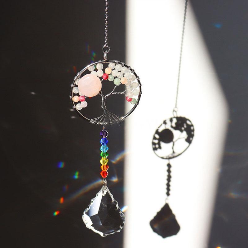 Lifesparking Crystal Wind Chime Tree Of Life Suncatcher