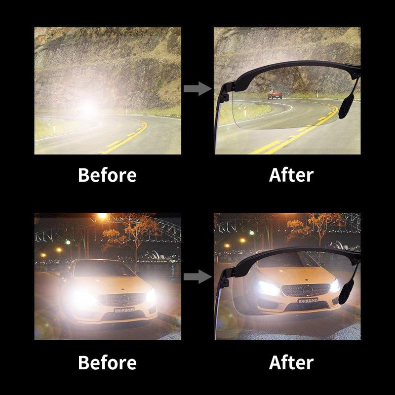 Lifesparking Photochromic Sunglasses with Anti-glare Polarized Lens