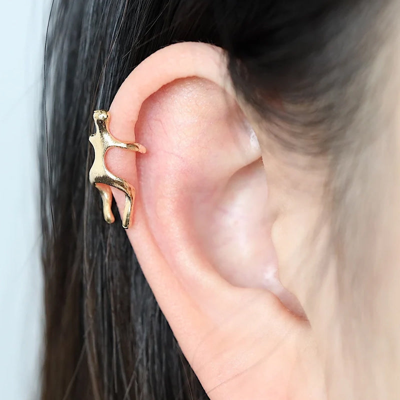 Climbing Figure Ear Cuff