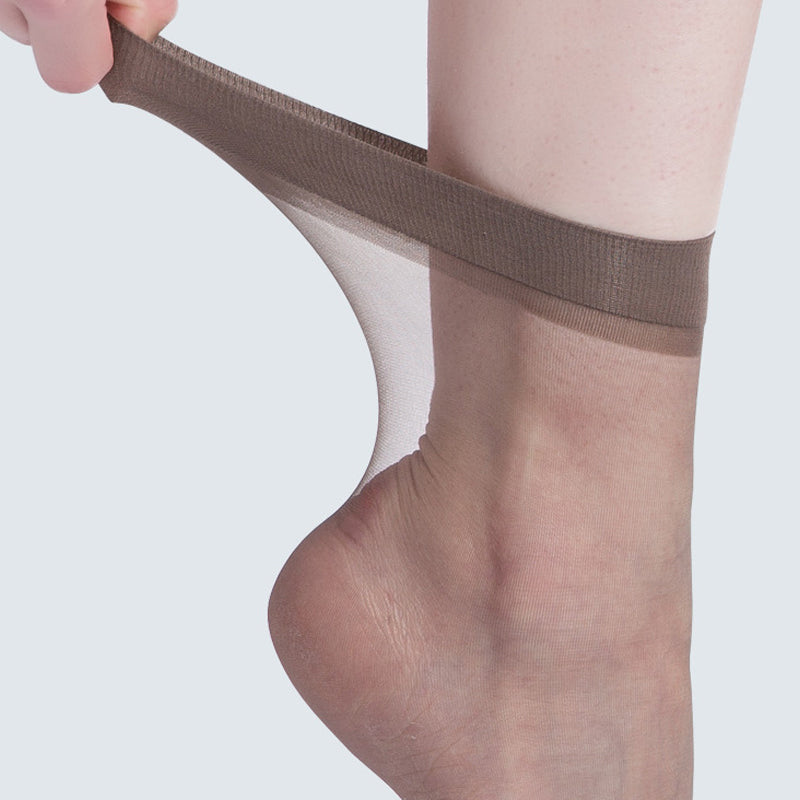 Women's Sheer Crystal Silk Socks
