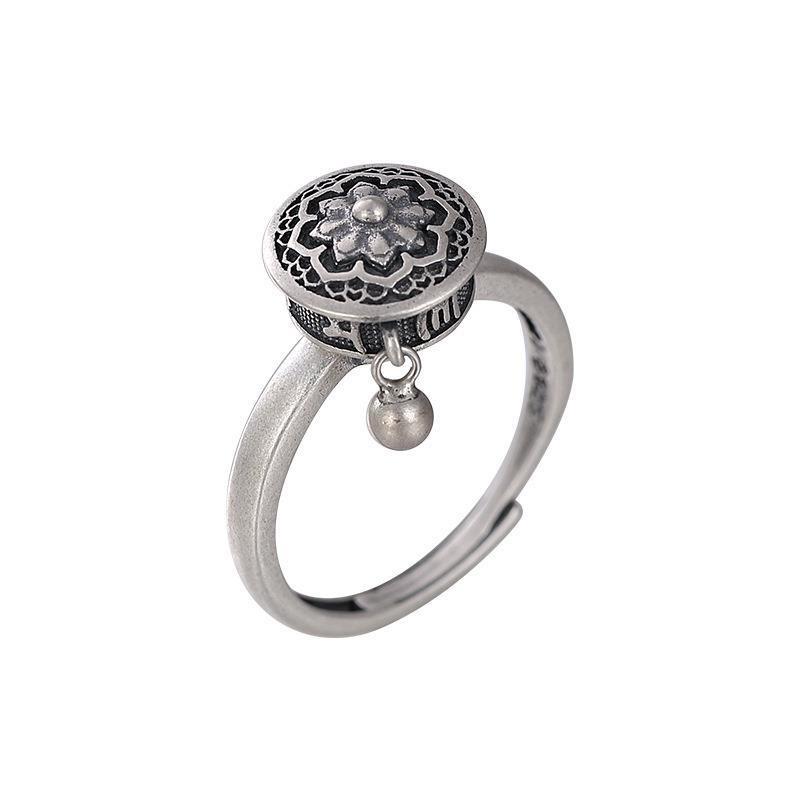 Buddhist Tibetan Prayer Wheel Ring