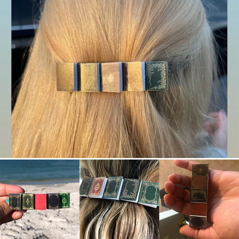 ๐๐๐๐Miniature book hair clip barrette
