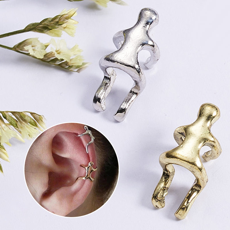 Climbing Figure Ear Cuff
