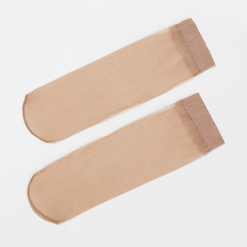 Women's Sheer Crystal Silk Socks