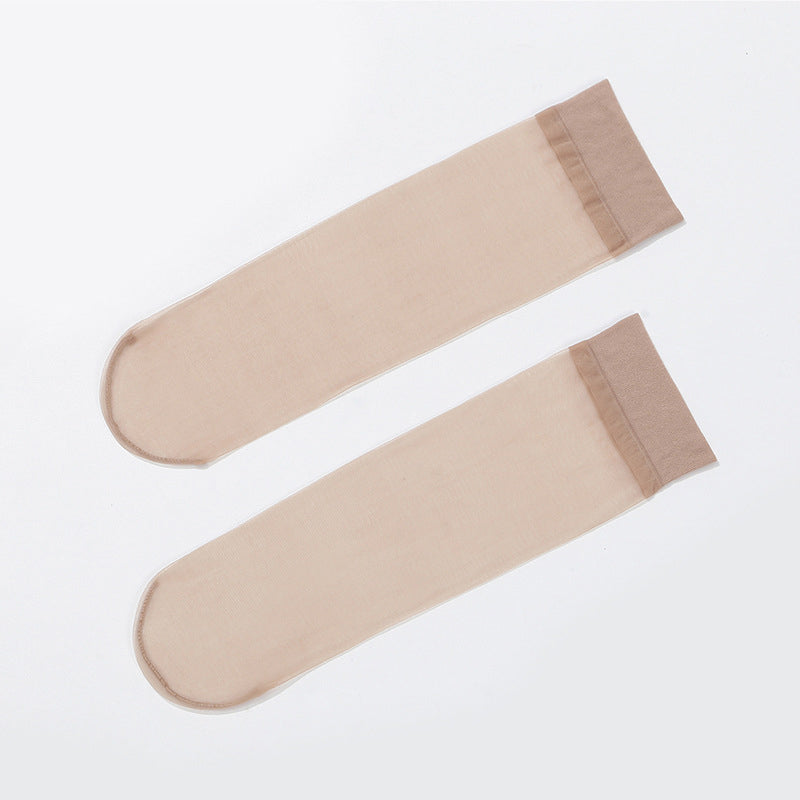 Women's Sheer Crystal Silk Socks