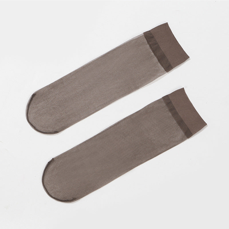 Women's Sheer Crystal Silk Socks