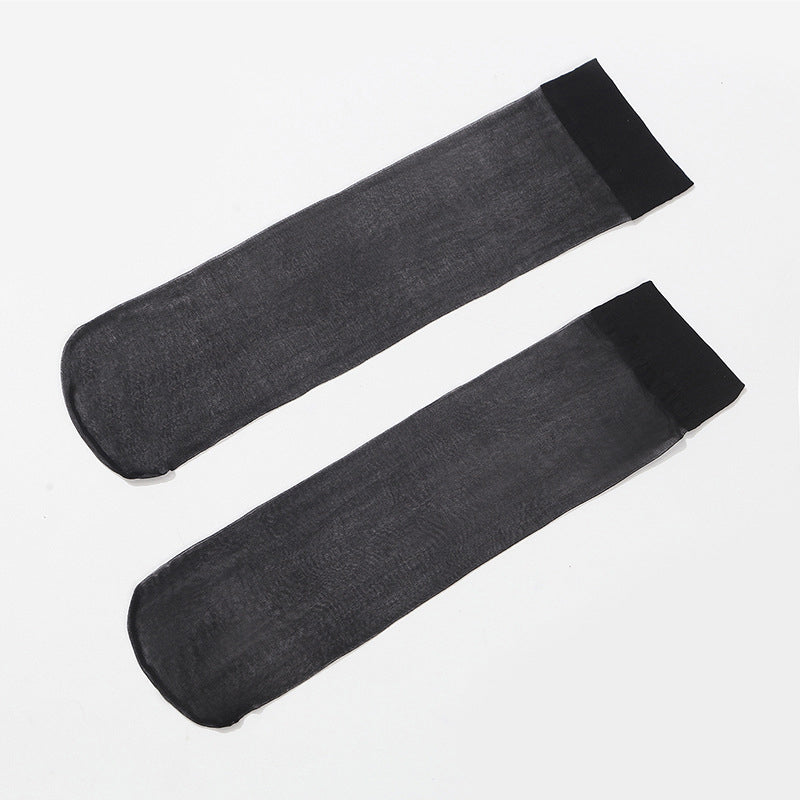 Women's Sheer Crystal Silk Socks