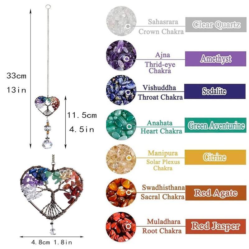 Lifesparking Crystal Wind Chime Tree Of Life Suncatcher