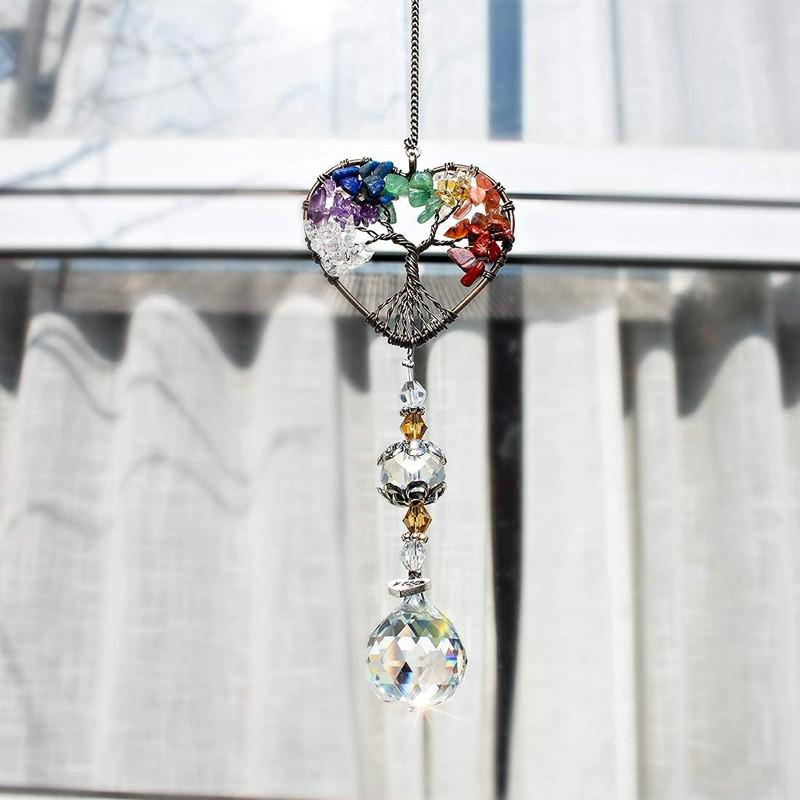 Lifesparking Crystal Wind Chime Tree Of Life Suncatcher