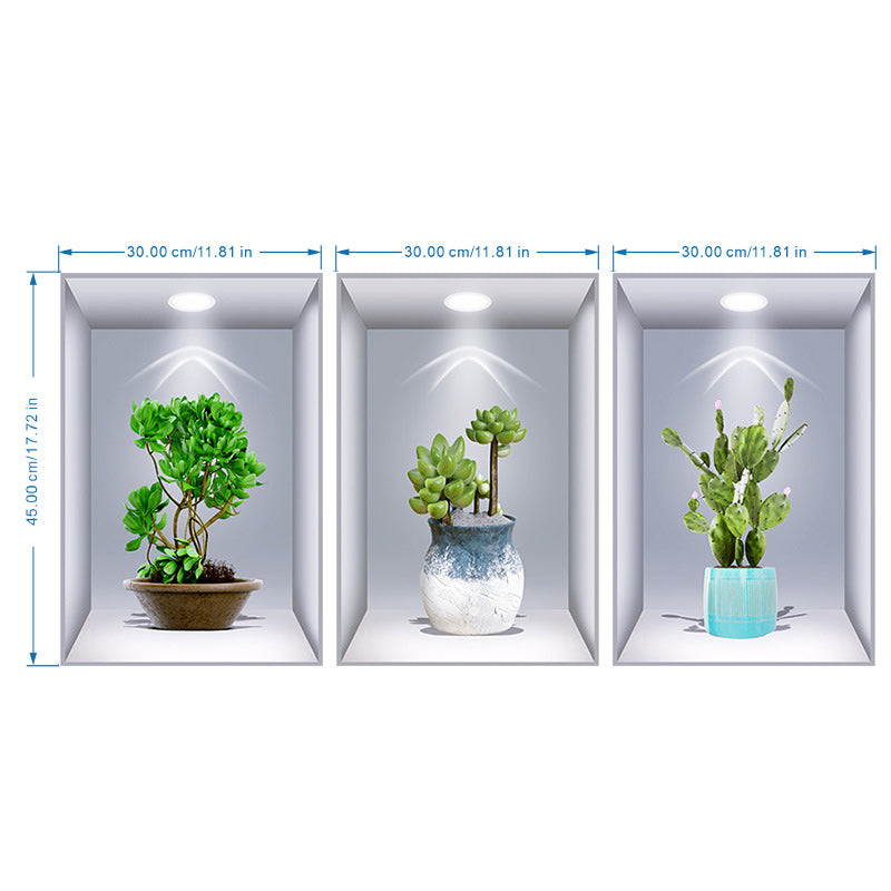 Plant And Flower 3D Effect Simulation Wall Painting