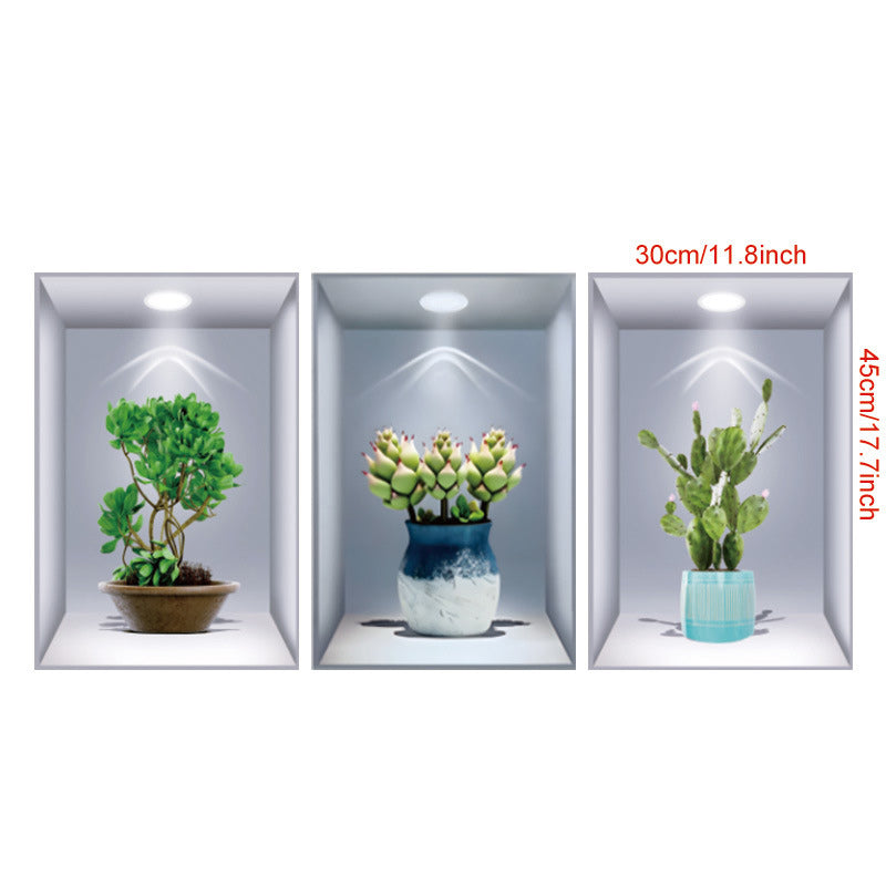 Plant And Flower 3D Effect Simulation Wall Painting