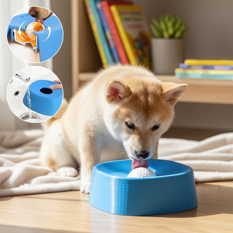 Slow-Feed Liquid Dog Bowls