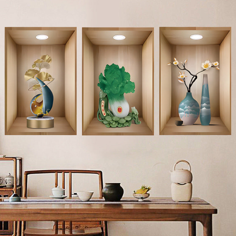 Plant And Flower 3D Effect Simulation Wall Painting